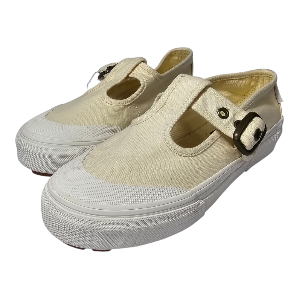 Mary Jane Vans Cream Canvas Sneakers Sz 6.5 Womens Academy Boho - Picture 2 of 7